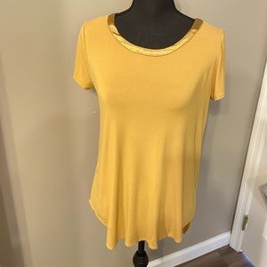 Joan Vass Marigold Short Sleeve Blouse